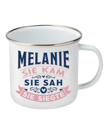 Geschenk für Melanie, H&H Top Lady Namensbecher